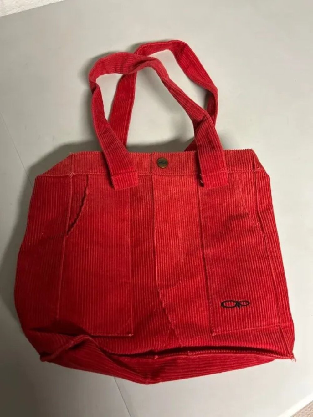 Vintage OP red corduroy purse